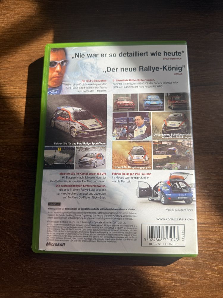 Gra colin mcrae rally 3 xbox classic