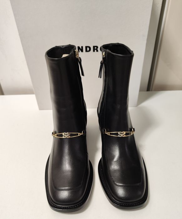 Sandro Paris шкіряні жіночі ботильони