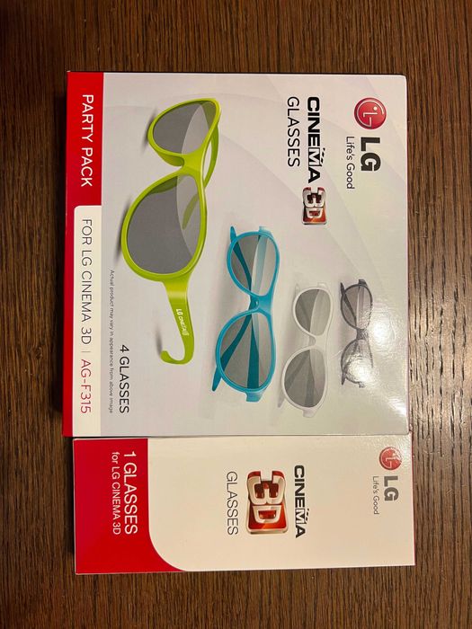 Okulary 3D pasywne LG Cinema 4 szt. + nakładka na okulary