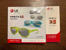 Okulary 3D pasywne LG Cinema 4 szt. + nakładka na okulary