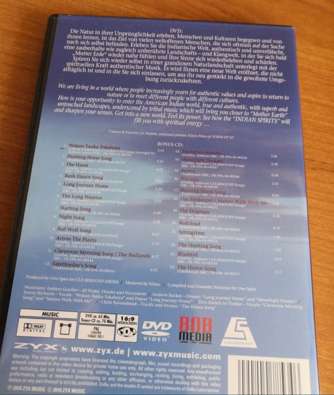 Indian Spirits dvd +cd