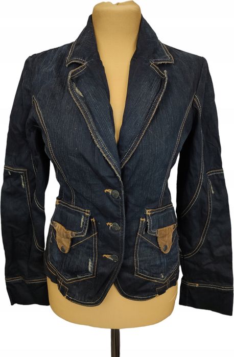 Sexy woman jeansowa kurtka katana navy blue xs