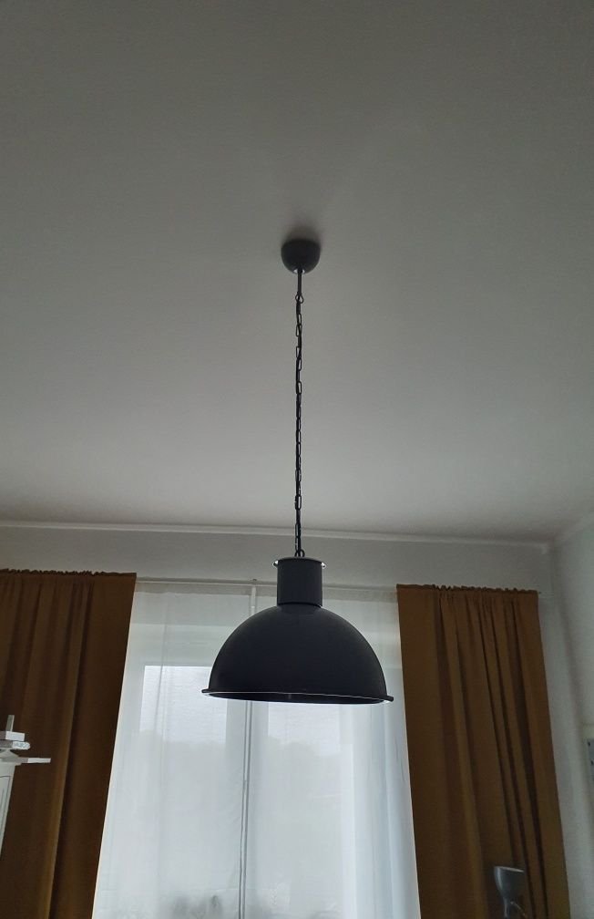 Lampa sufitowa szara metalowa