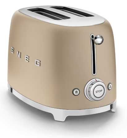 Тостер SMEG TSF01CHMEU матовий шампань смег TSF01