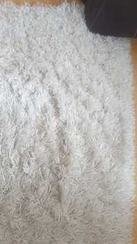 Biały dywan z włosiem Shaggy 290x180