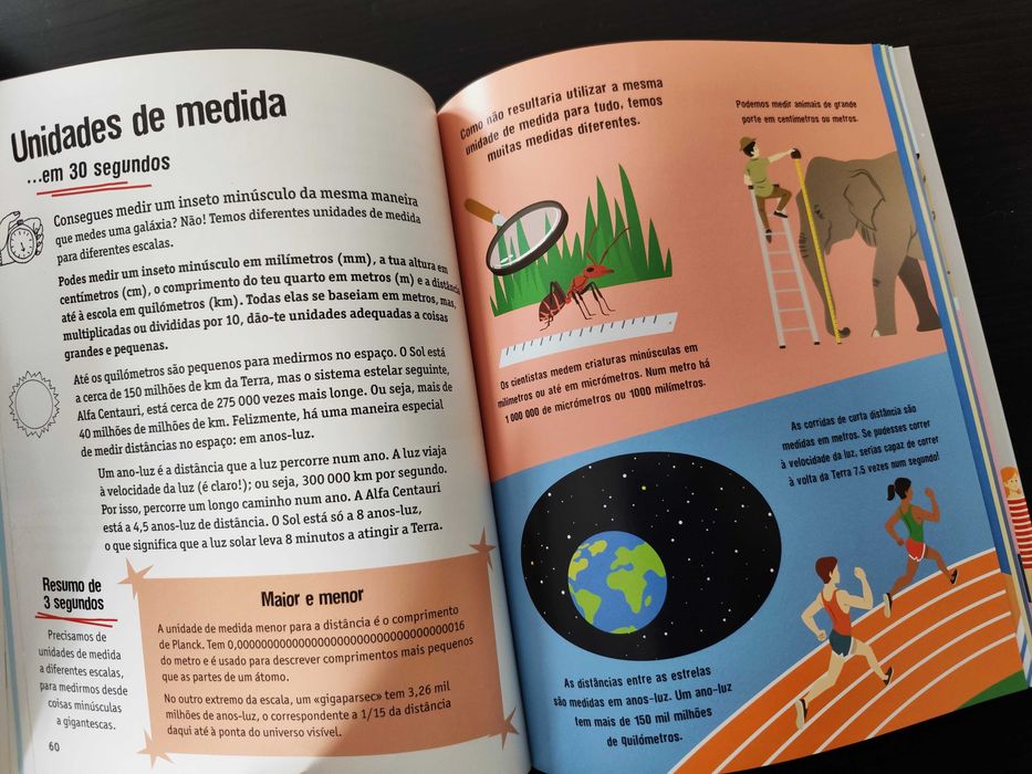 Livro "Matemática em 30 segundos", para jovens matemáticos, como novo