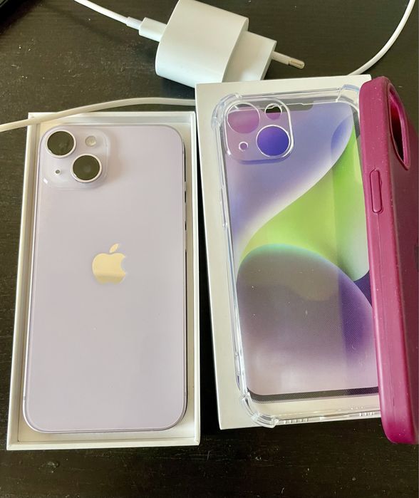 Iphone 14 Fioletowy 128GB Stan Idealny Cały Zestaw