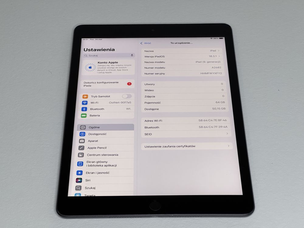 iPad 9. gen. 64GB (A2602) - tanio