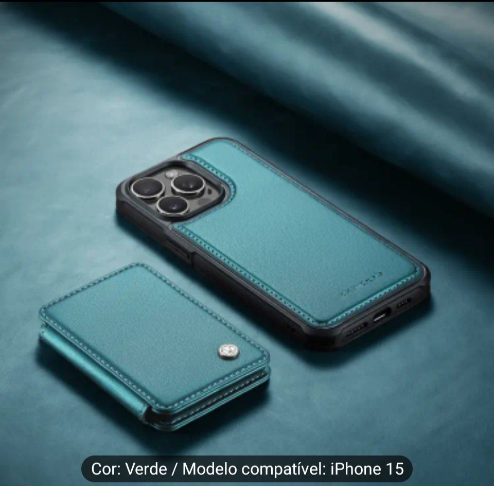 Capa e carteira magsafe. iPhone 15