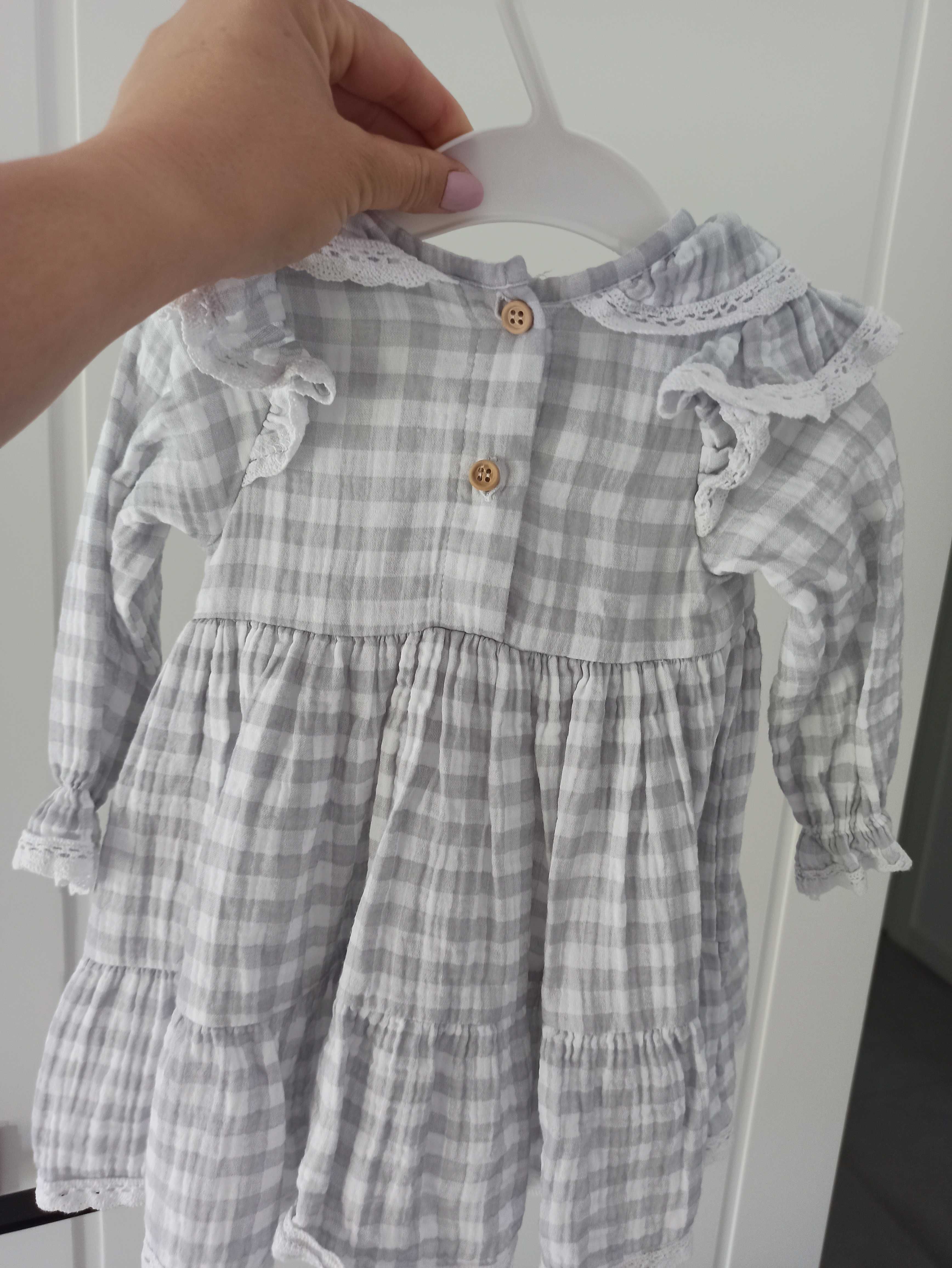 Zestaw sukienka MiniMe rozmiar 80/86 nowa + opaska