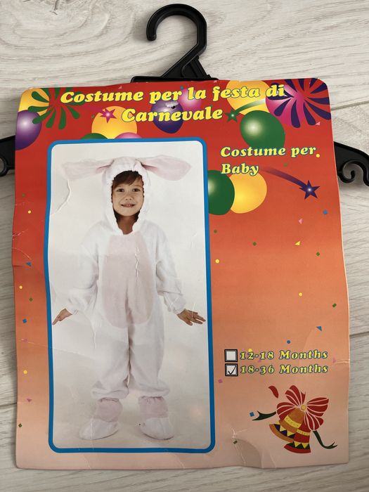 Костюм зайчика білий, 92 розмір.