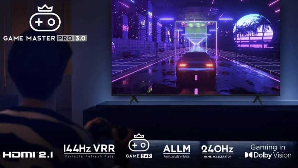 Telewizor  TCL 75C75B 75" QLED 4K 144Hz Google TV Dolby Atmos Dolby