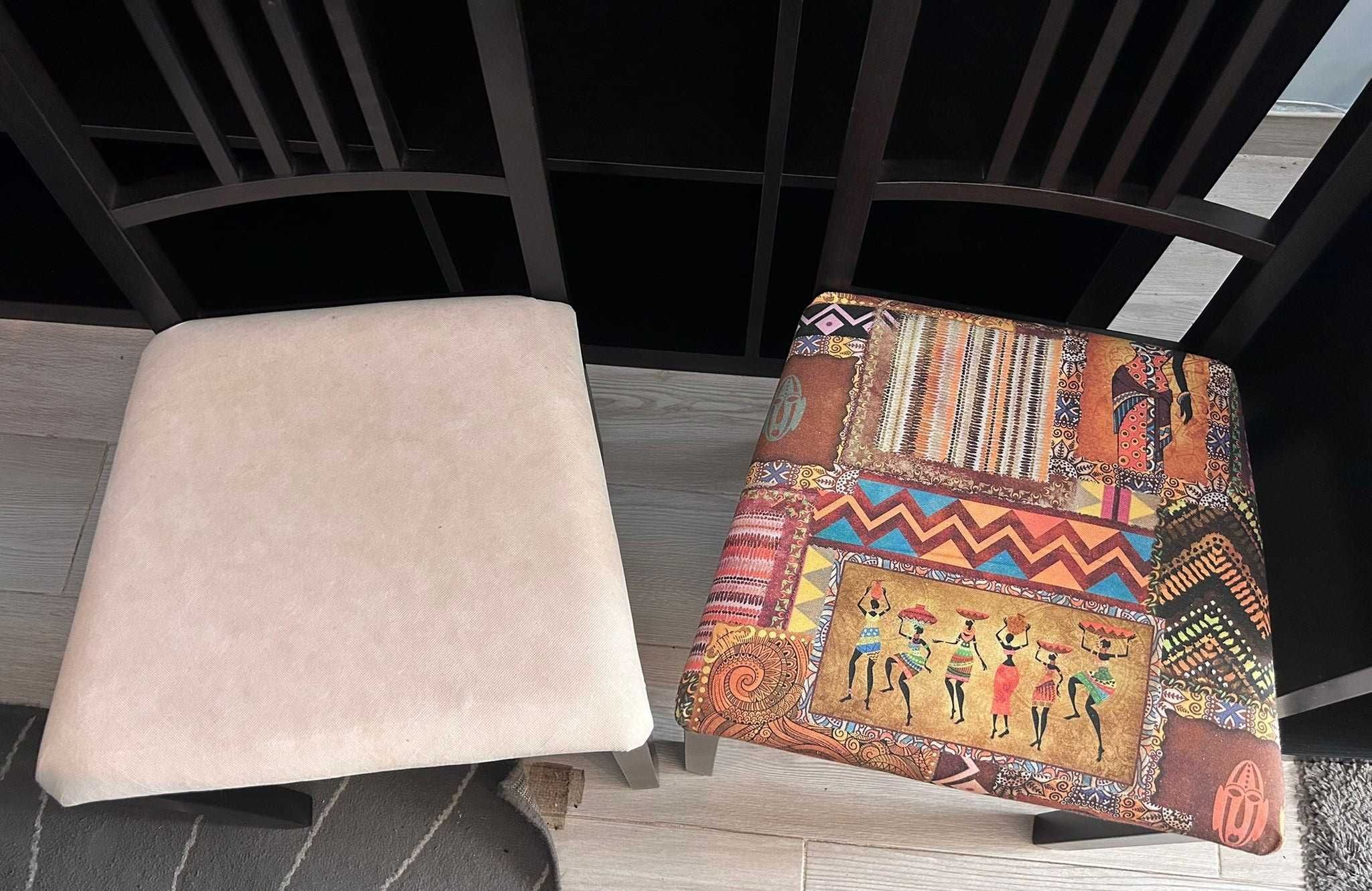 Vendo 8 cadeiras IKEA BÖRJE, 4 delas originais e outras 4 forradas