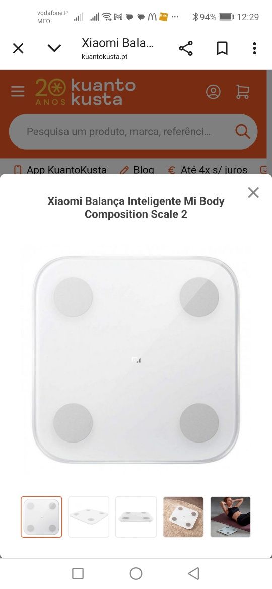 Balança smart Xiaomi Mi Body Composition Scale 2 NOVA