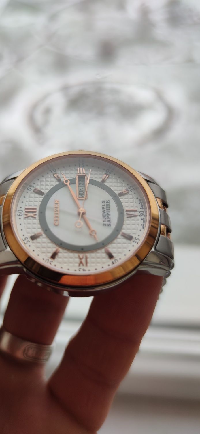 Японские мужские часы Citizen automatic Sapphire Made in Japan