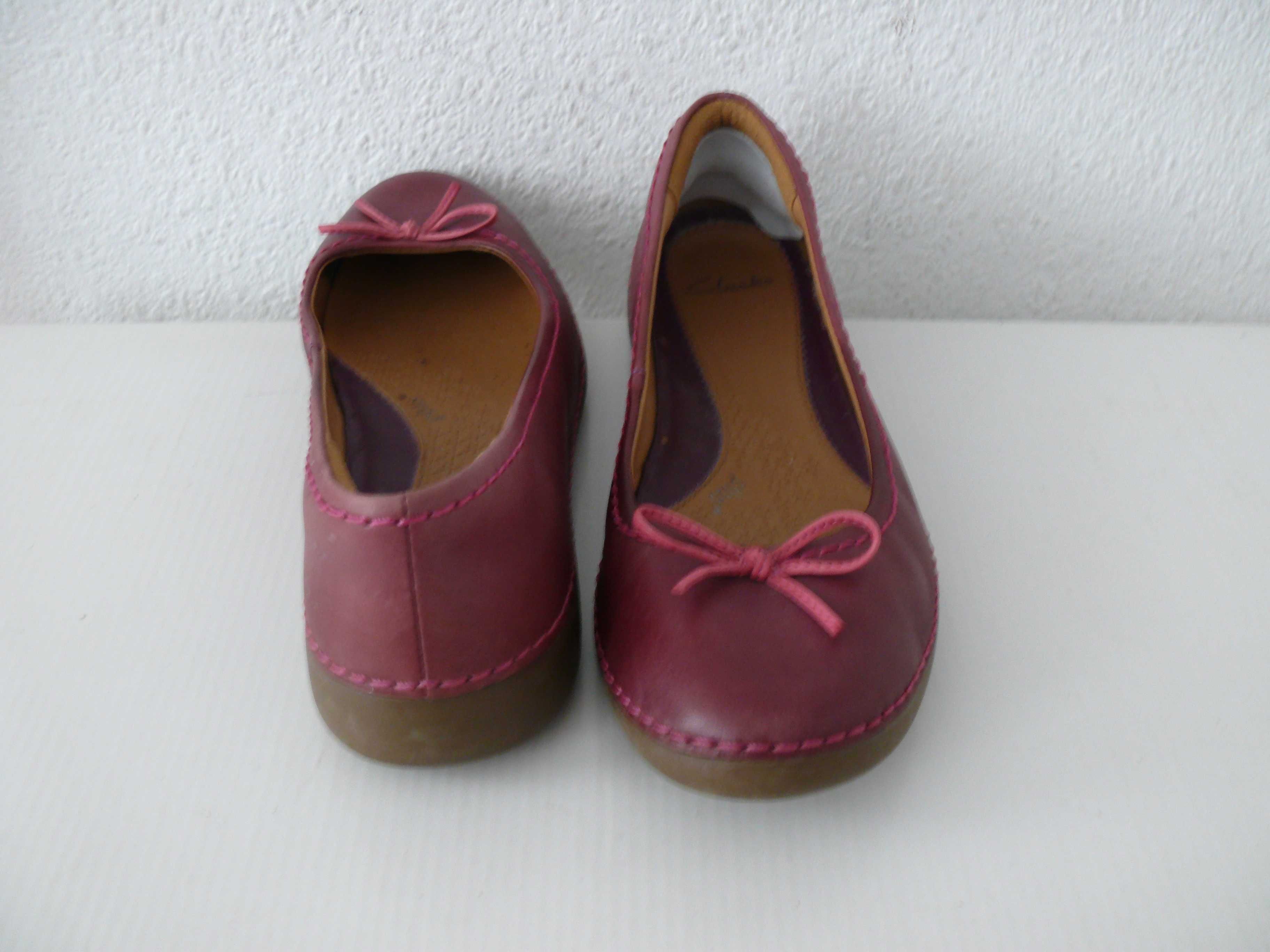 Baleriny Clarks roz.uk 5.5 skóra