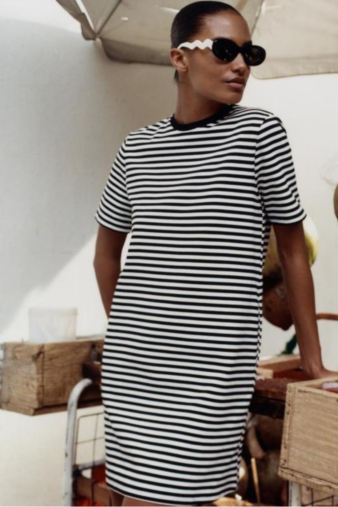Сукня міні в смужку Зара Zara S, XL