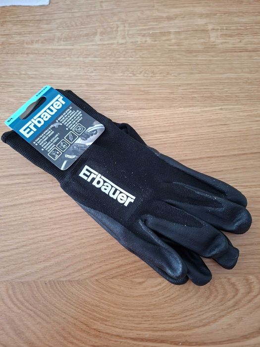 Nowe rękawice antyprzecięciowe Erbauer czarne L