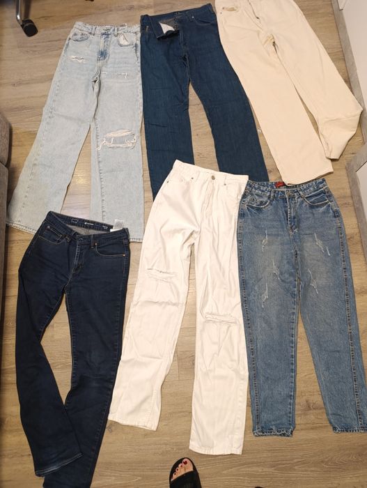 Джинсы на высокой талии трубы nm, armani jeans,onli,relucky, levis