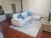 Sofá bege com chaise - 50€