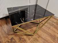 Stolik kawowy diament szklany blat loft glamour
