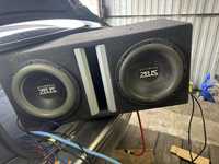 skrzynia 2x zeus 450w rms subwoofer car audio