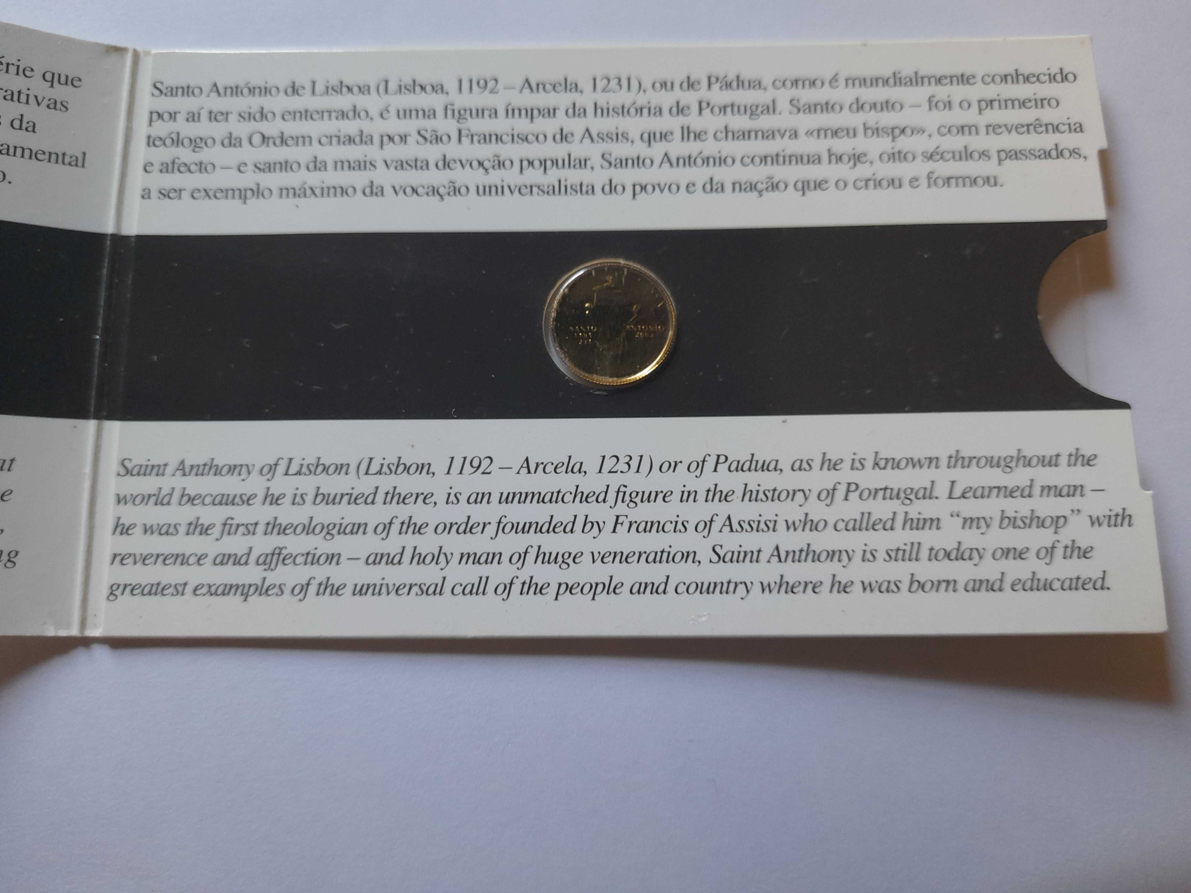 Moeda proof 1/4 euro Santo António