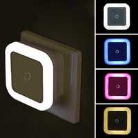 Ночник детский LED КВАДРАТ с датчиком света (разные цвета)
