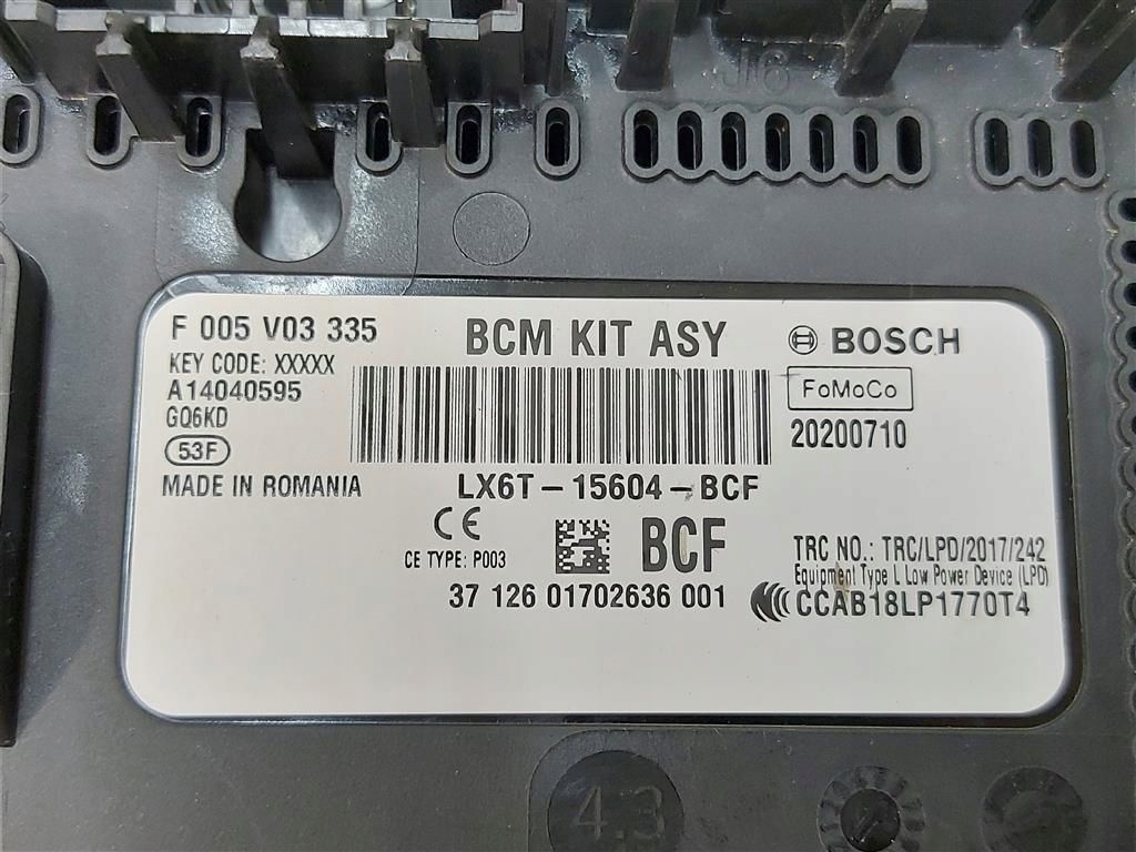 Moduł Bcm sterownik ford kuga MK3 escape LX6T 15604 BCF