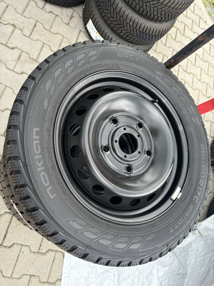 Nowe koła zimowe 17” 5x160 Transit Ford 215/60/17C Nokian