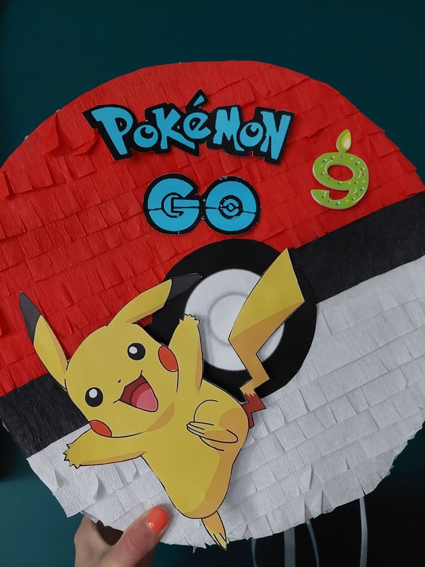 Piniata pokeball dowolny pokemon pikachu wiek imie