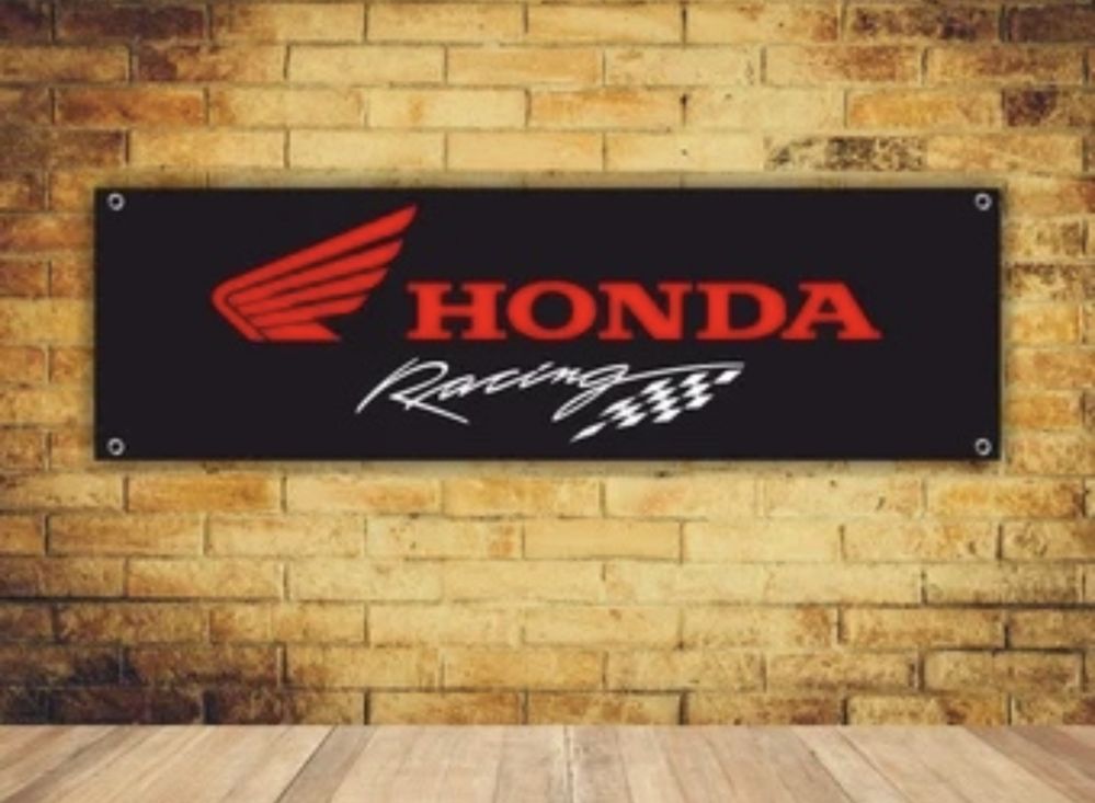 Baner plandeka Honda Racing 150x60cm gotowy do zaiweszenia