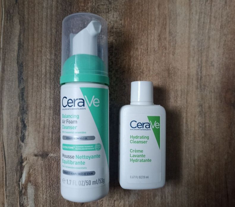 Дорожній Набір Cerave пінка для вмивання гель очищуючий чутлива нормал
