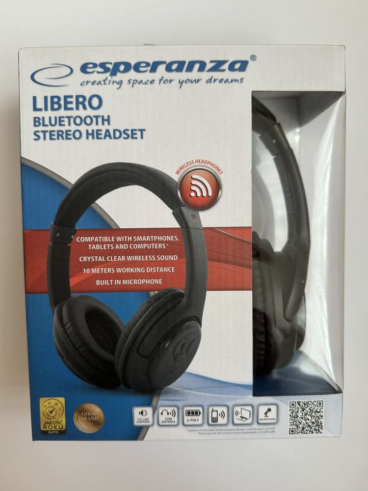 ESPERANZA słuchawki nauszne Bluetooth