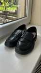Czarne loafersy damskie