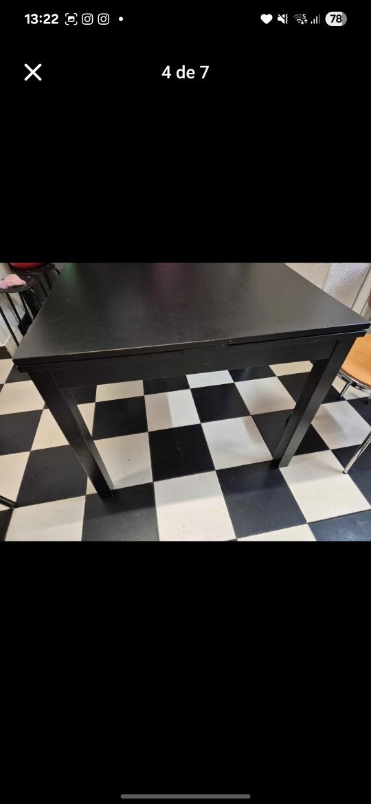 Mesa extensível de cozinha