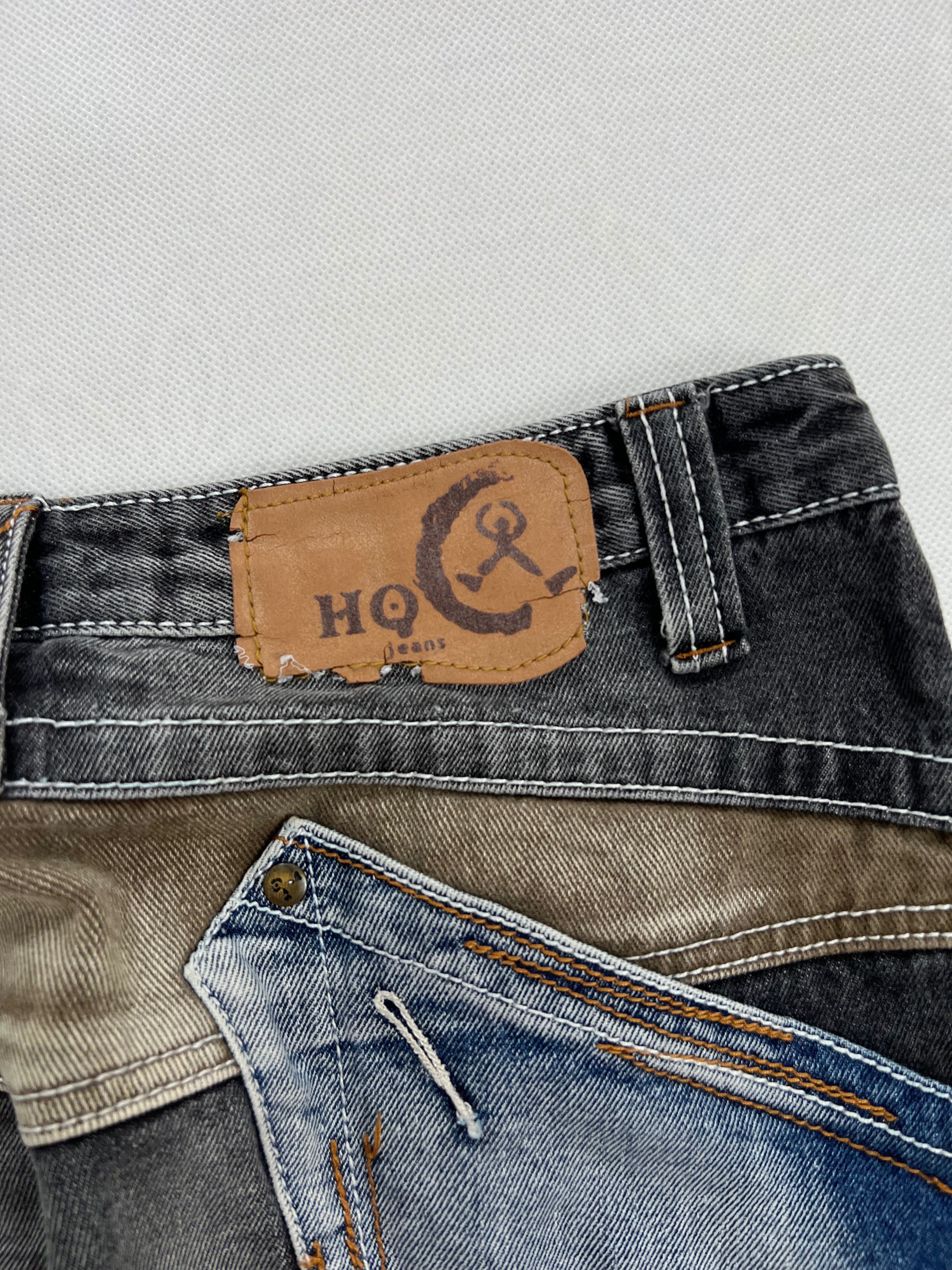 Spodnie Huo Qi Jeans patchwork vintage japan rare