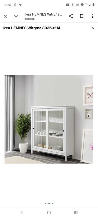Witryna Hemnes IKEA biala