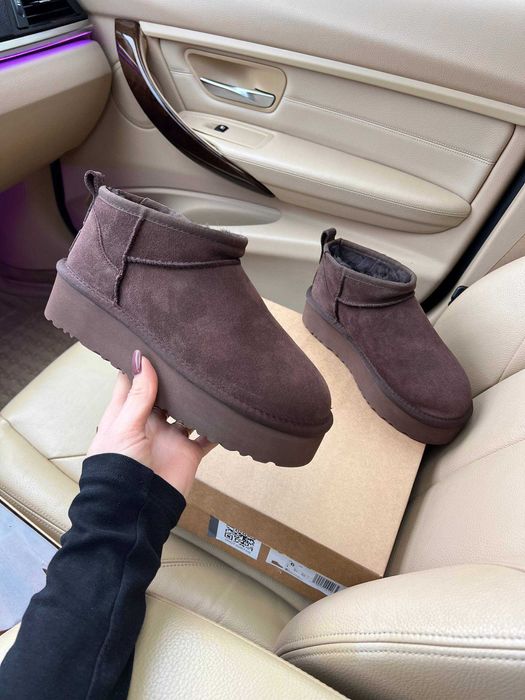 Уггі UGG Classic Ultra Mini Brown Platform Premium Угг Преміум (36-42)