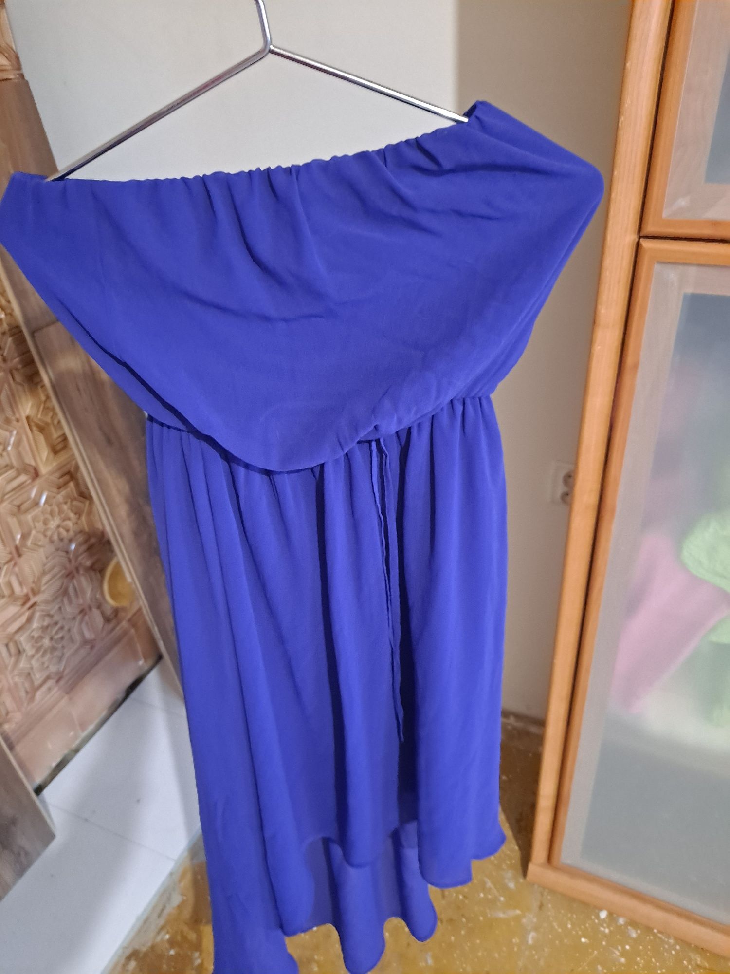 Granatowa suknia damska S/M