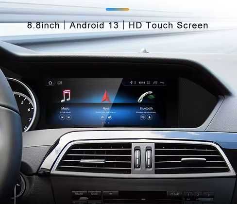 8,8" Ekran samochodowy multimedialny Android AUTO Mercedes W204 lift