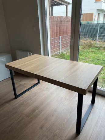 TARSELE Stół rozkładany, okl dęb/czarny, 150/200x80 cm Ikea