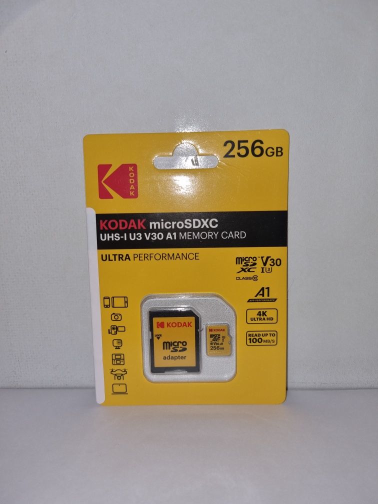 Kodak карта памяти MicroSD 256Gb (10 class V30), U3 - Оригинал