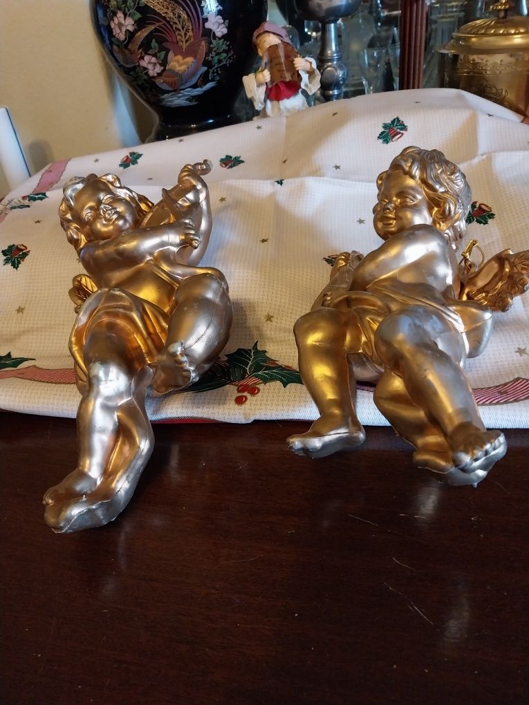 Serafim dourados para decoração  não  precisa ser só no Natal