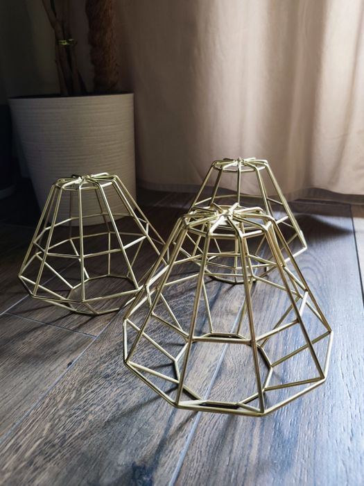 Klosz druciany złoty diament 3 sztuki