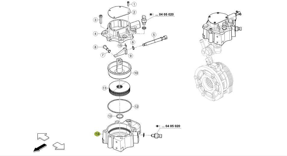 Obudowa mechanizmu hamulca postojowego Claas Axion 00 1162  064 0