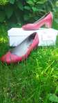 Buty damskie na obcasie firma Ecco 37 czerwone