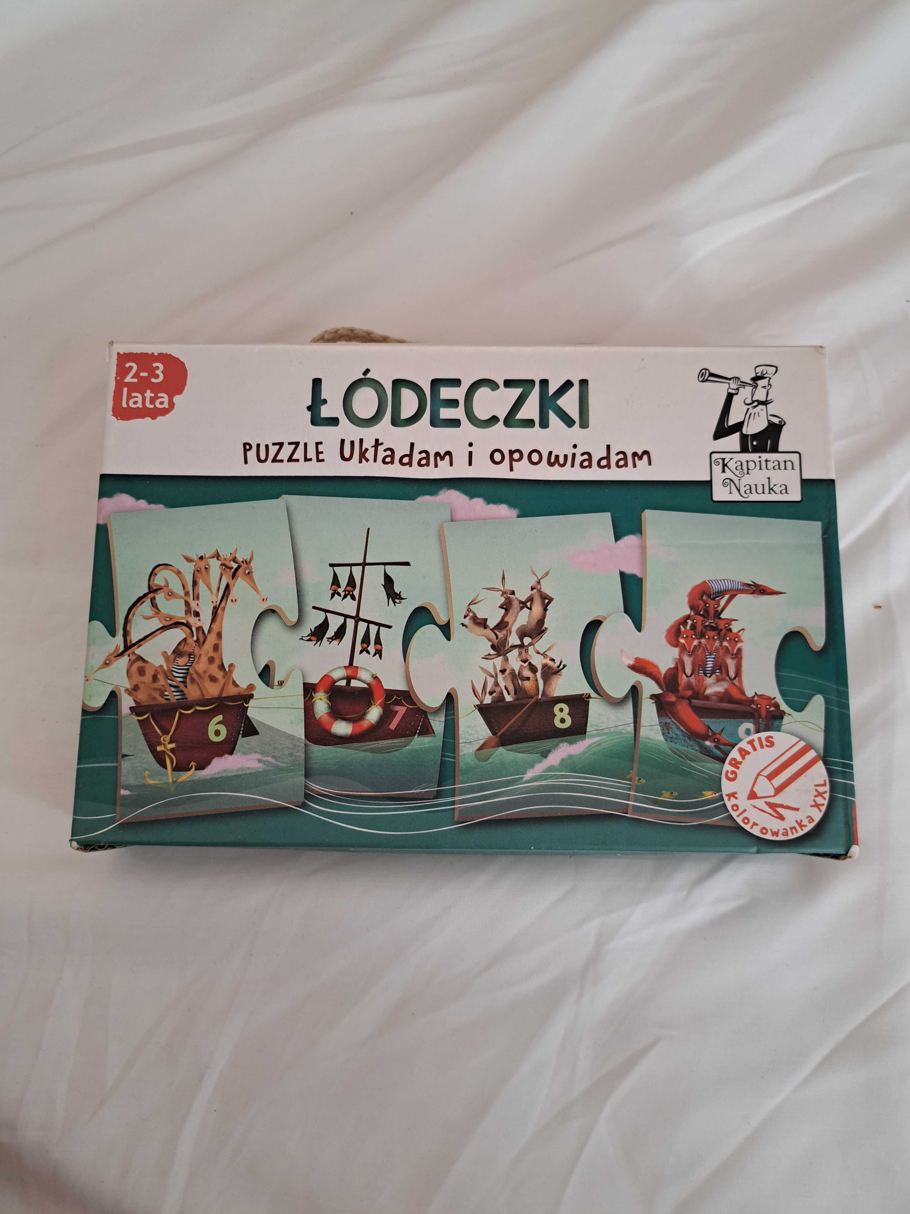 Łódeczki Kapitan Nauka liczby puzzle