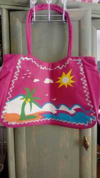 Nowa torba plażowa różowa