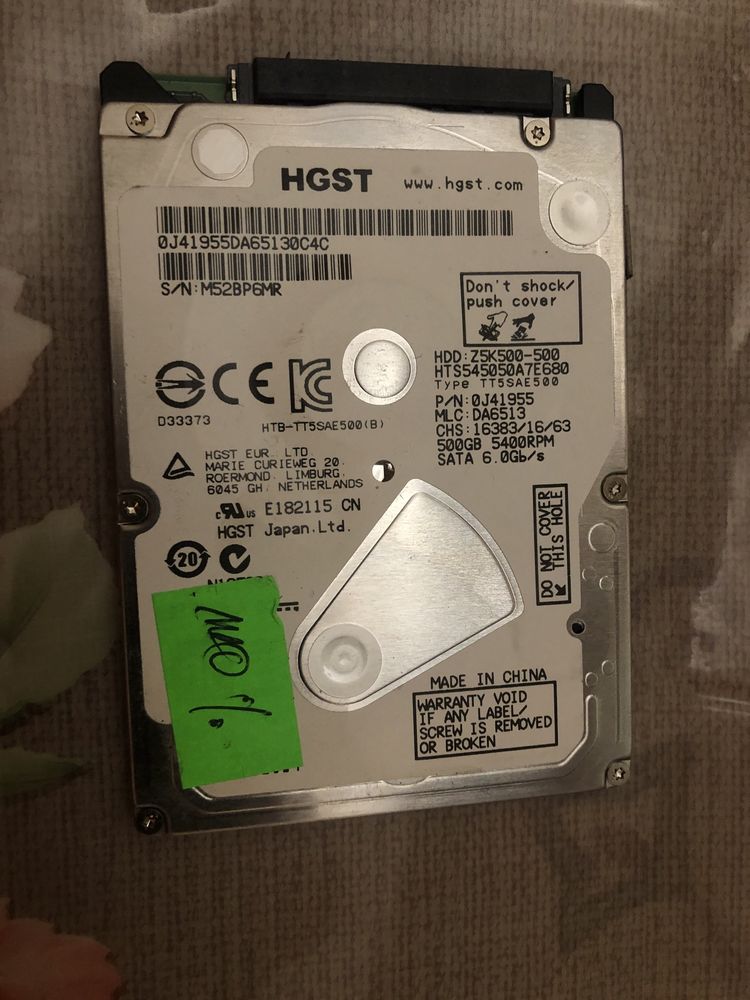 Жорсткий диск hgst 2.5f 500gb